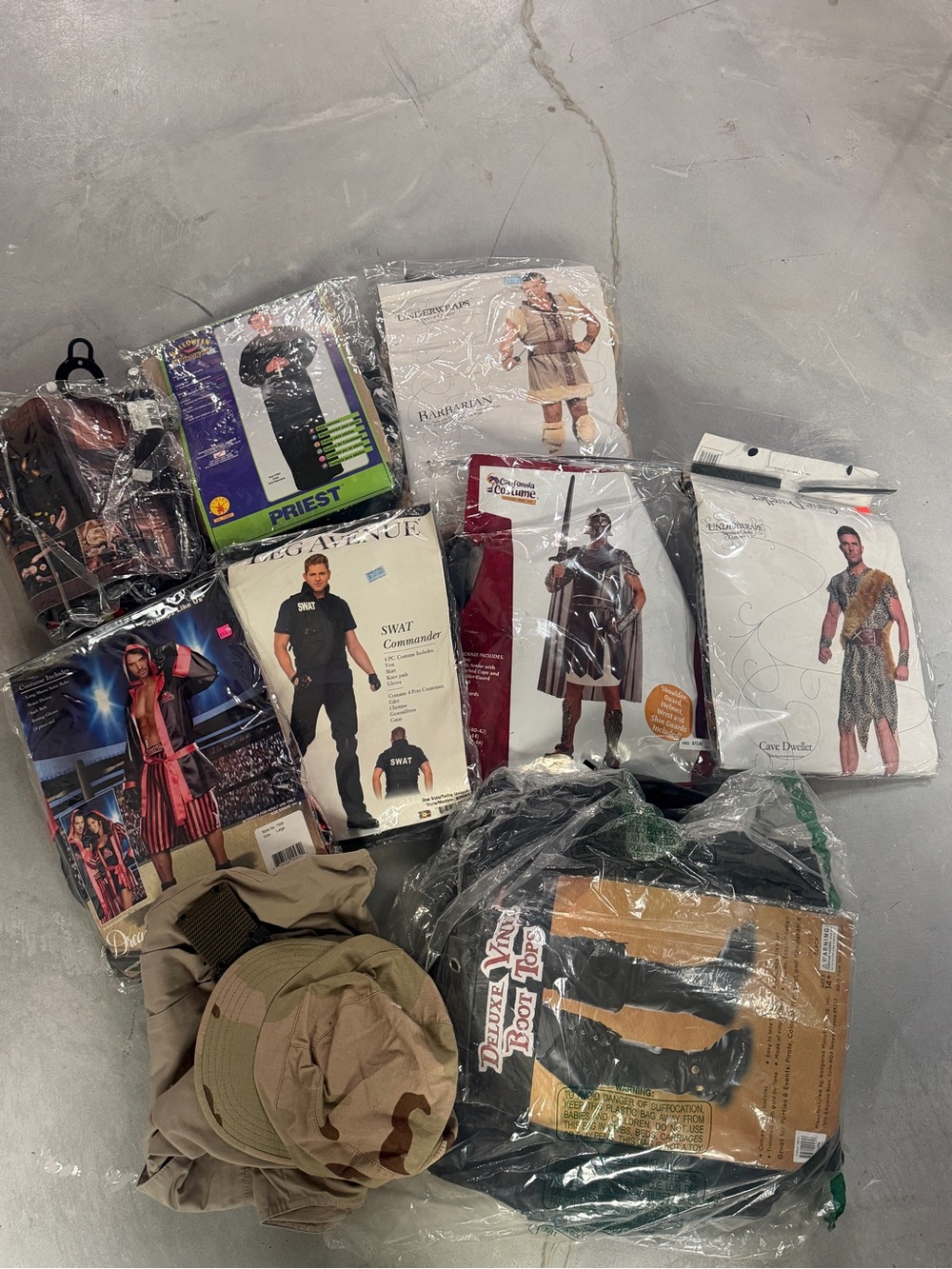 Mixed Men's Costume Lot - Black, Brown, Tan, Green